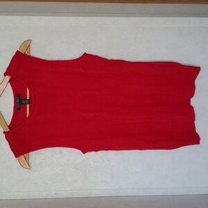 Ralph Lauren Nautical Cherry Red Preppy Sailor Cable Knit Sweater Vest.